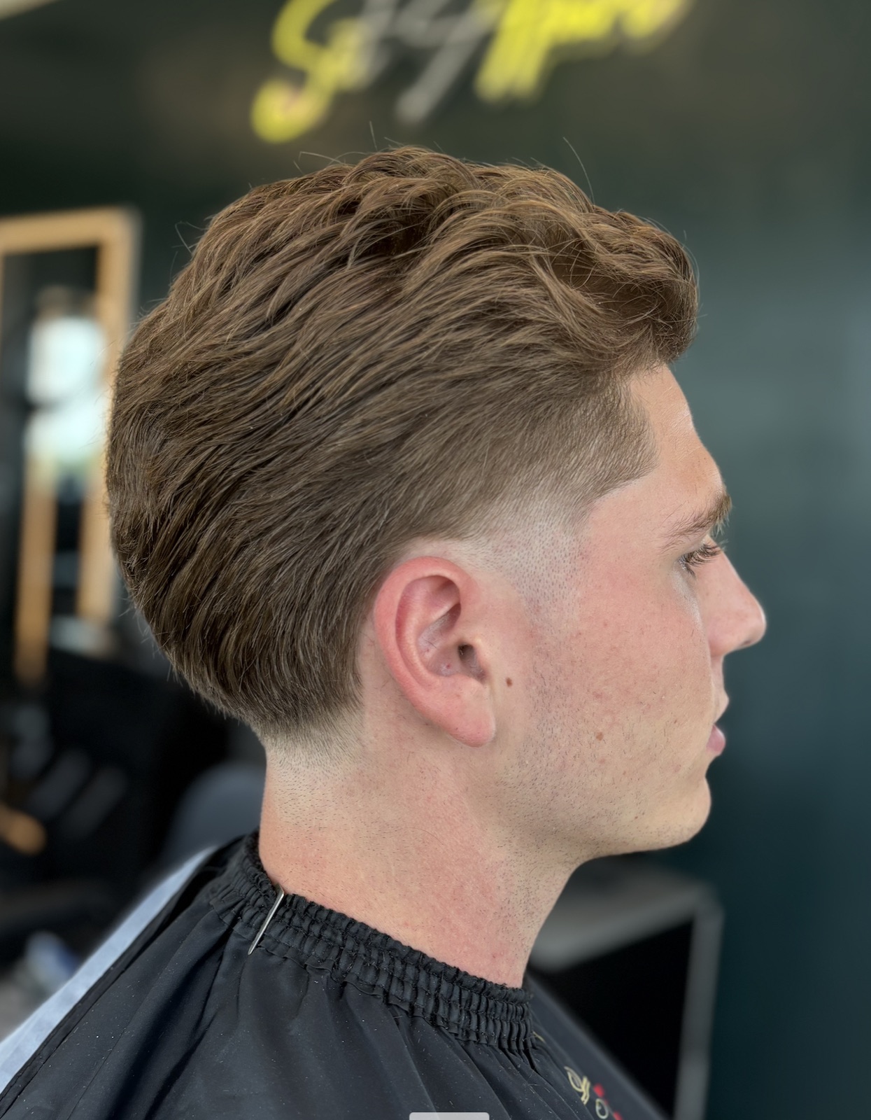 Finished cut — textured taper